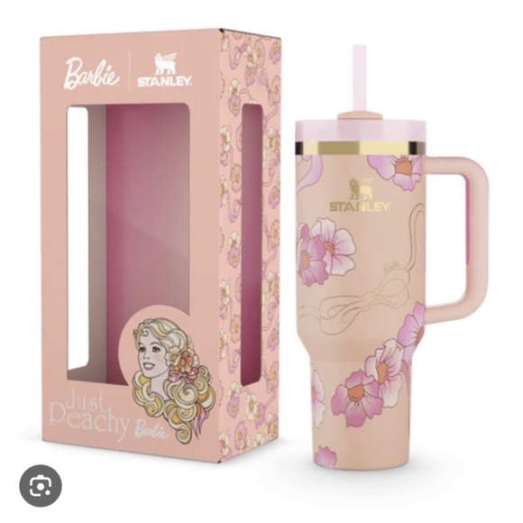 BRAND NEW IN BOX Barbie X Stanley Peaches & Cream Stanley Cup - Picture 1 of 2